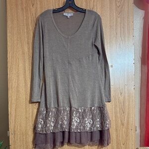 Pretty Angel Tan Knit Tunic